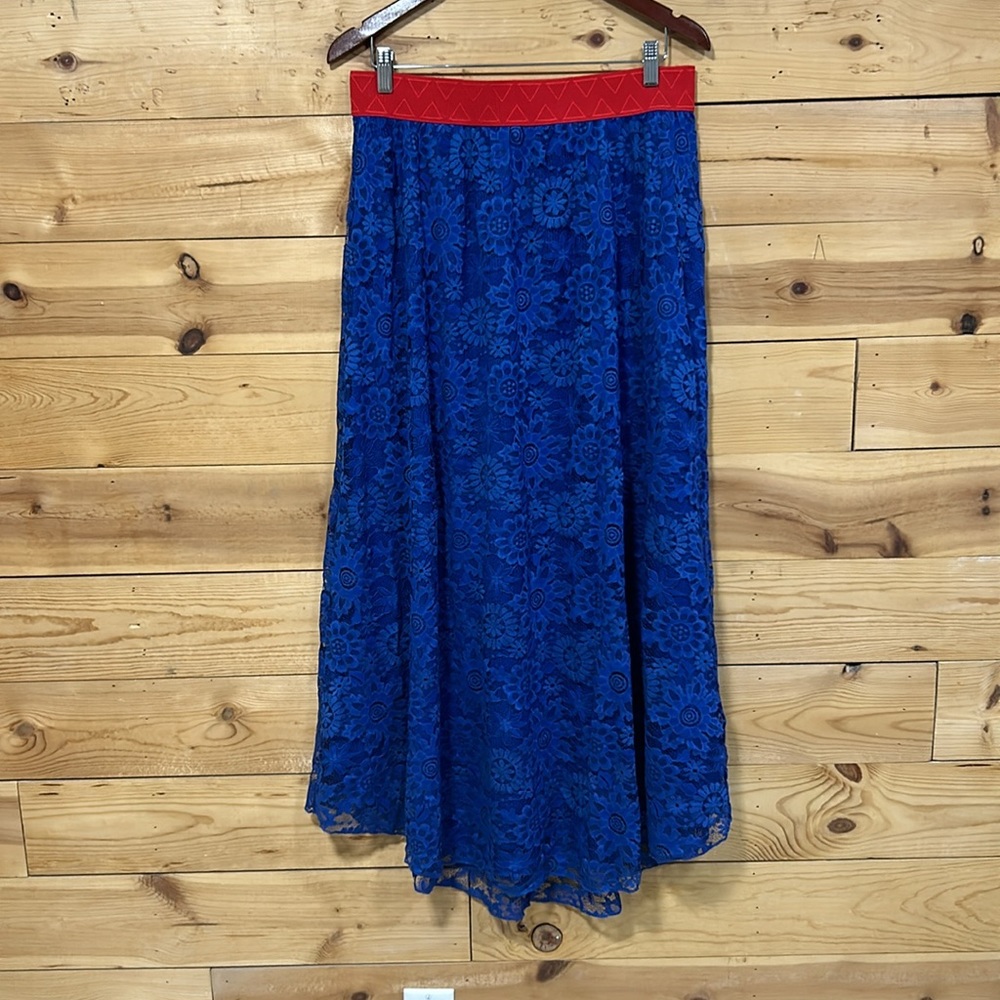 NWT LuLaRoe Lucy lace maxi boho bohemian gypsy layering rodeo skirt Large